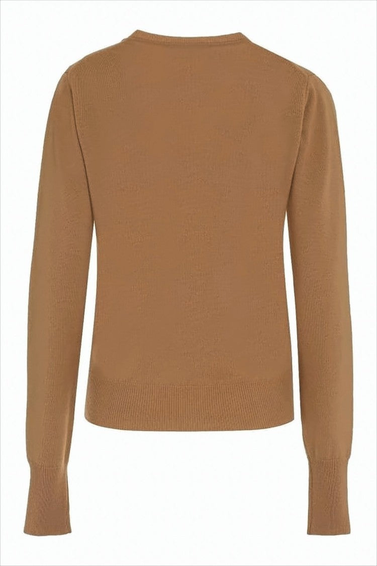Vivienne Westwood Finely Knit Brown Sweater With Classic Crew Neckline