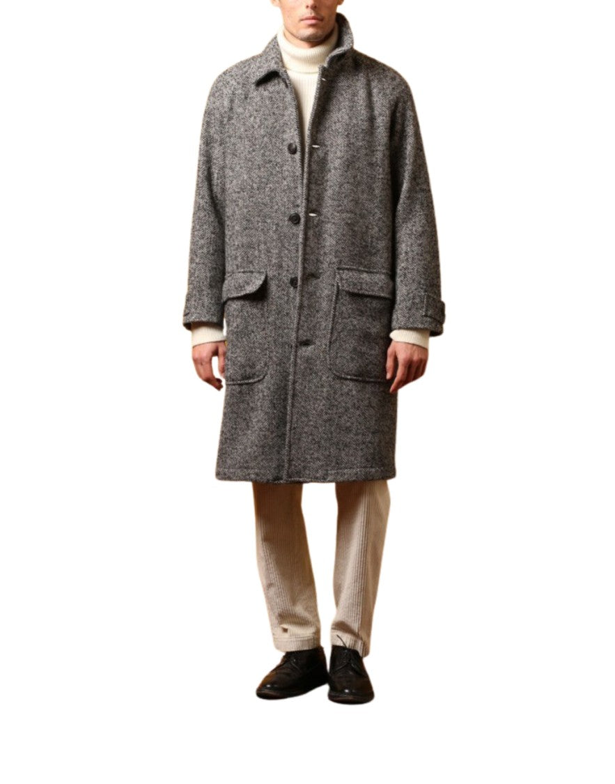 East Harbour Surplus Textured Shetland Herringbone Single-Breasted Sport Coat