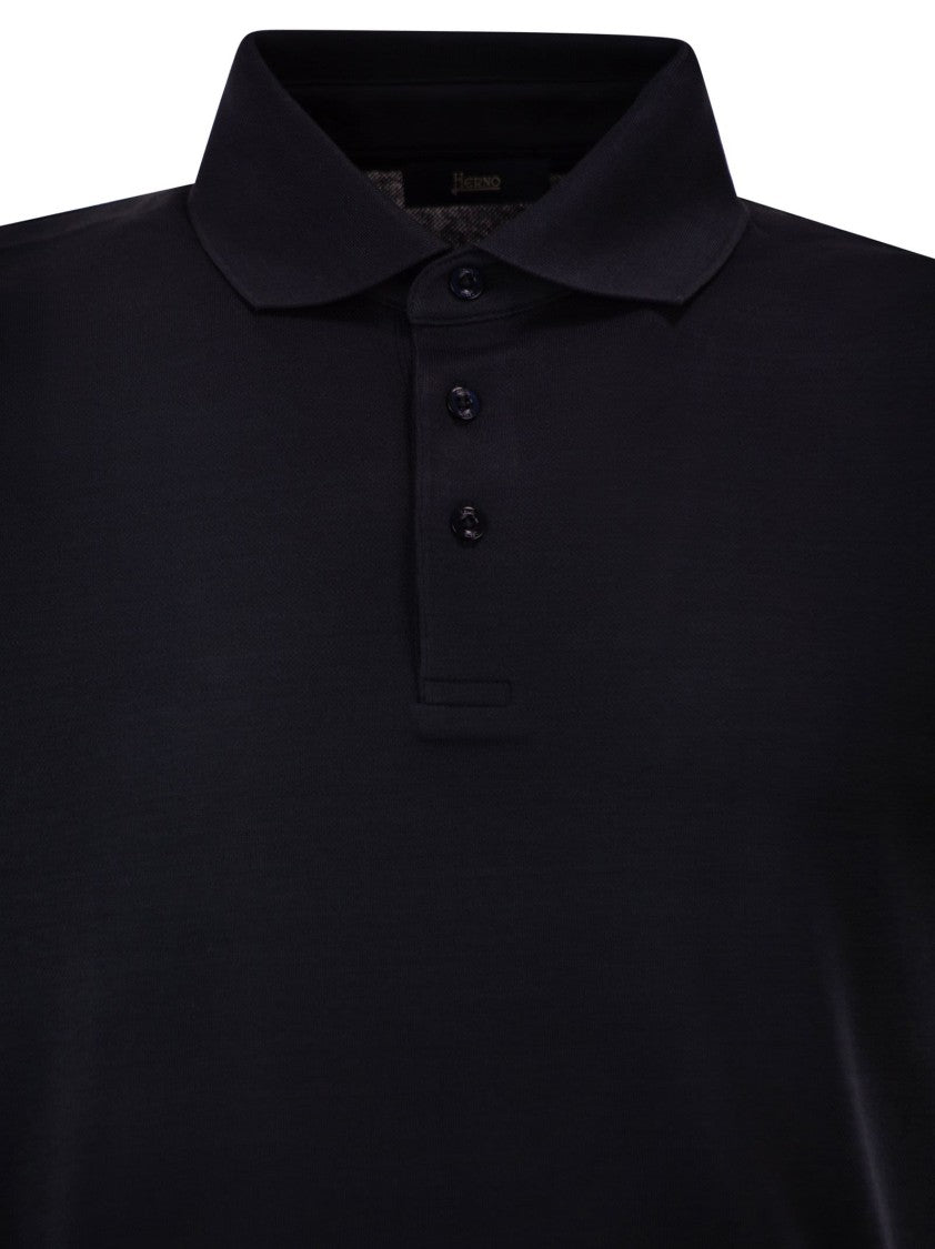Herno Cotton Jersey Polo Shirt