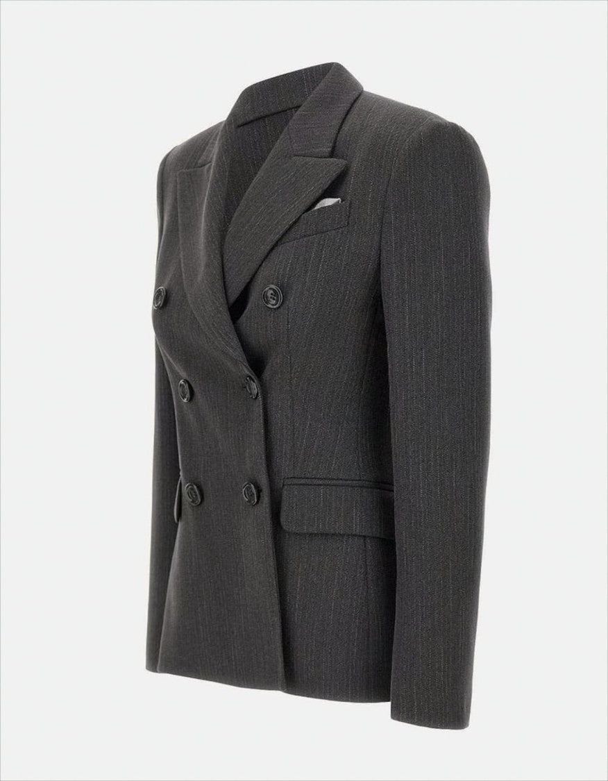 Liu Jo Double-Breasted Blazer With Pinstripe Design