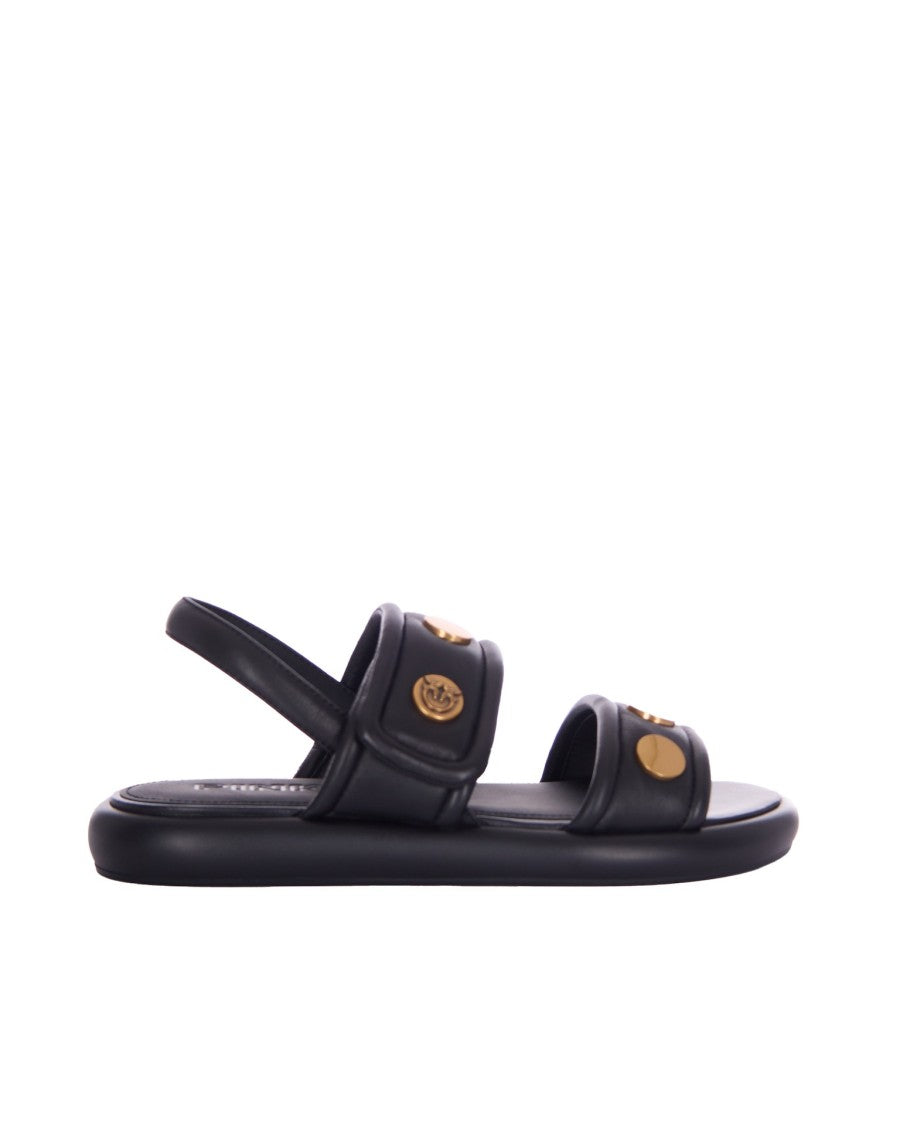 Pinko Fiona Black Sandal With Padded Straps
