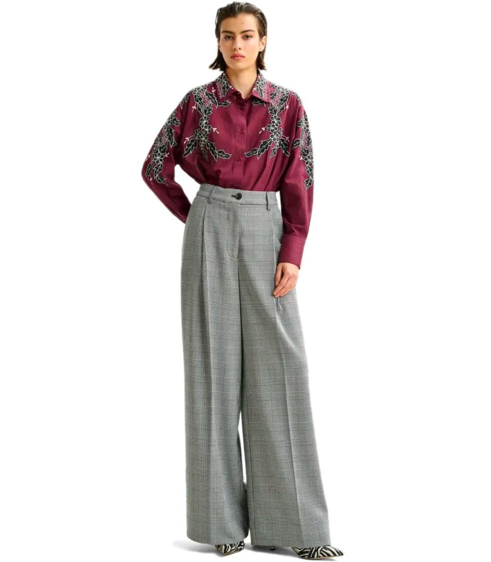Essentiel Antwerp Invest Grey Wide Leg Pants