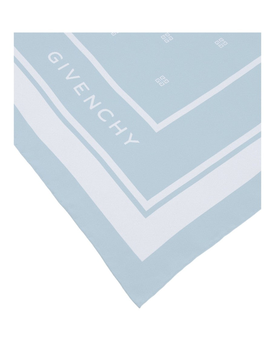 Givenchy Square Silk Scarf With Striped Trim