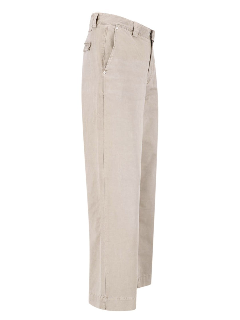 Mfpen Beige Commission Cotton Straight Trousers