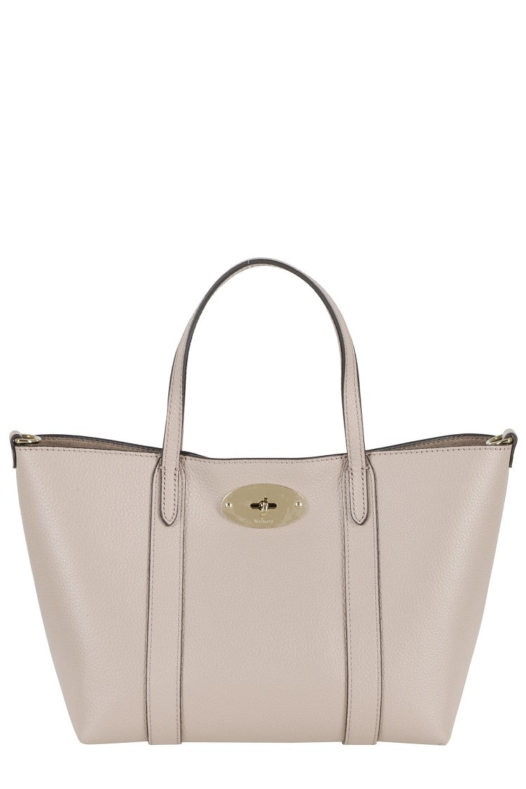 Mulberry Structured Cashmere Taupe Mini Tote With Gold-Tone Hardware