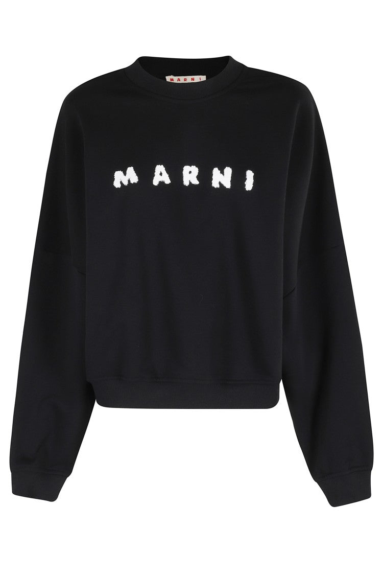Marni Nude Oversized Sweatshirt With Playful Logo