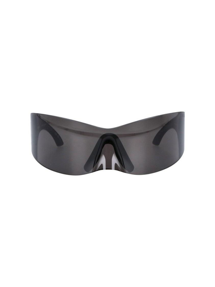 Balenciaga Avant-Garde Panther Mask Sunglasses In Black Polyamide