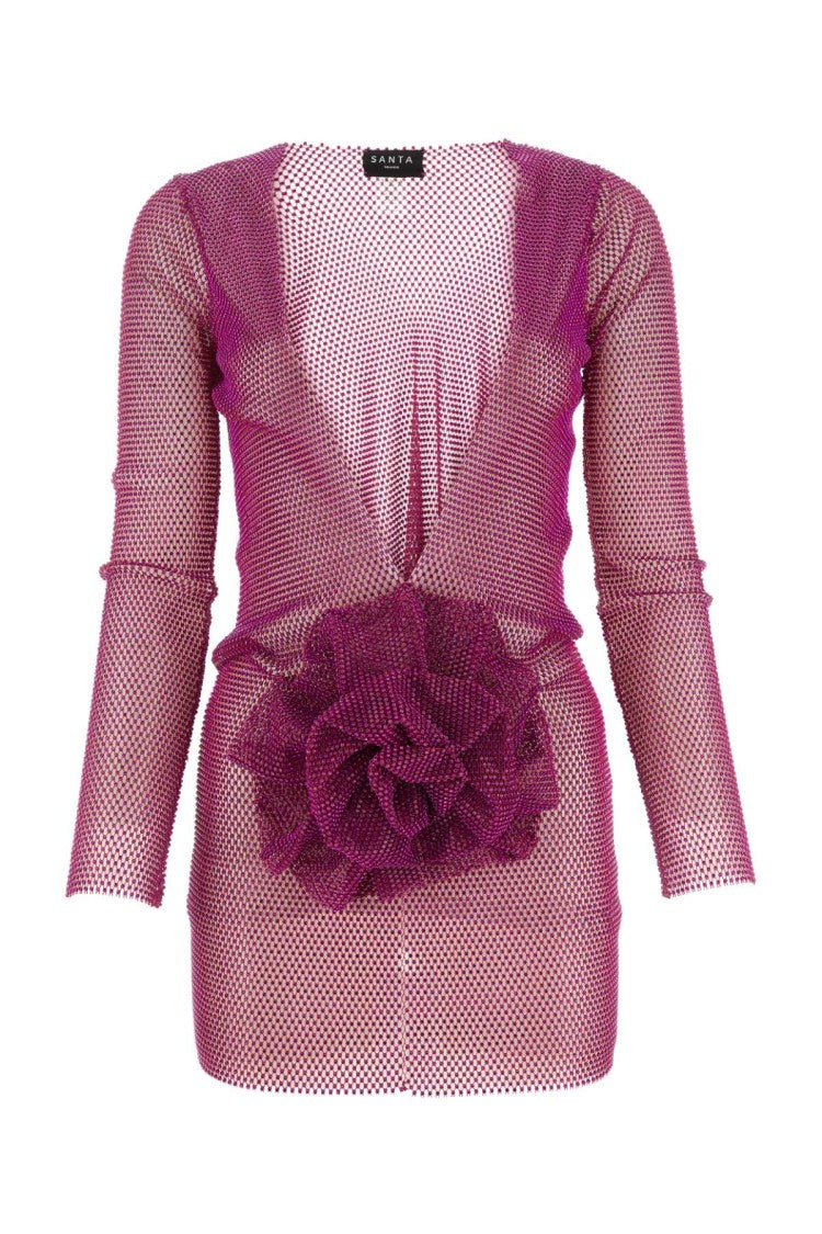 Santa Brands Purple Chain Metal Mini Dress