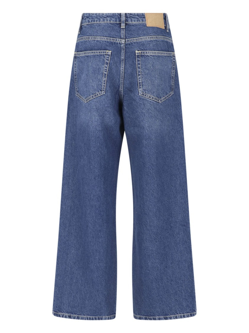 Jeanerica Wide-Leg Cropped Jeans With High Waist