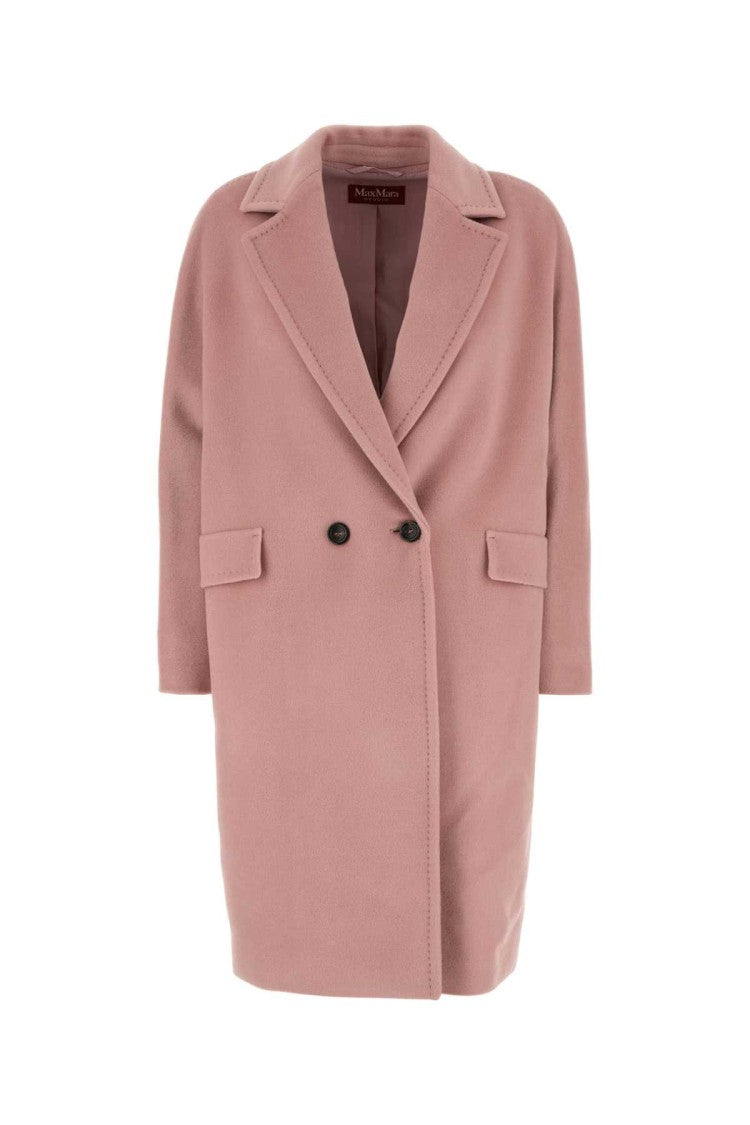 Mm Studio Pink Wool Cocco Coat