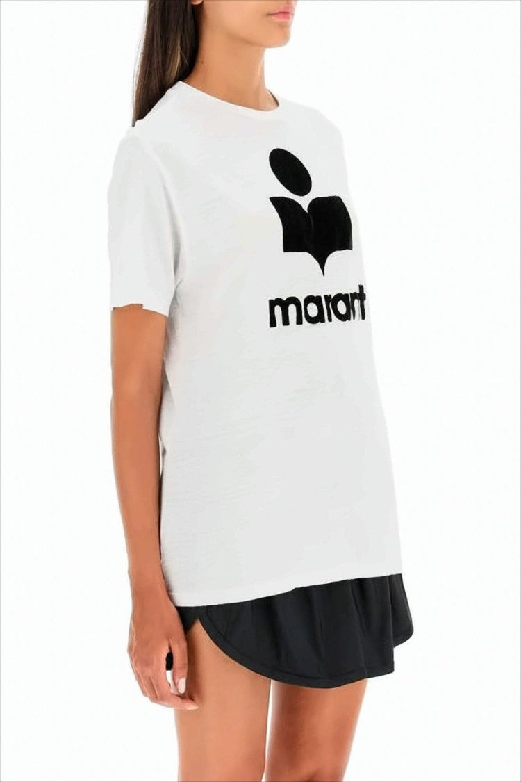 Isabel Marant Short-Sleeved Crew Neck T-Shirt With Graphic Logo