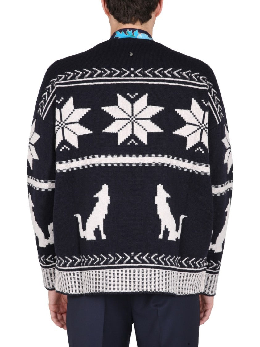 Etro Inlaid Pattern Virgin Wool Sweater