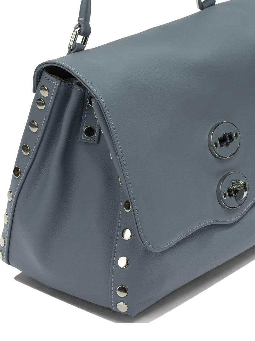 Zanellato Structured Leather Handbag With Turn-Lock Closure