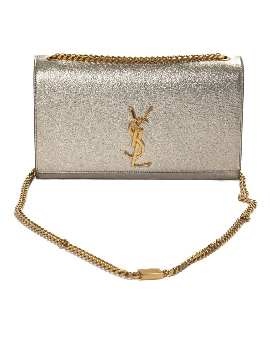 Saint Laurent Kate Medium Metallic Gold Leather Shoulder Bag