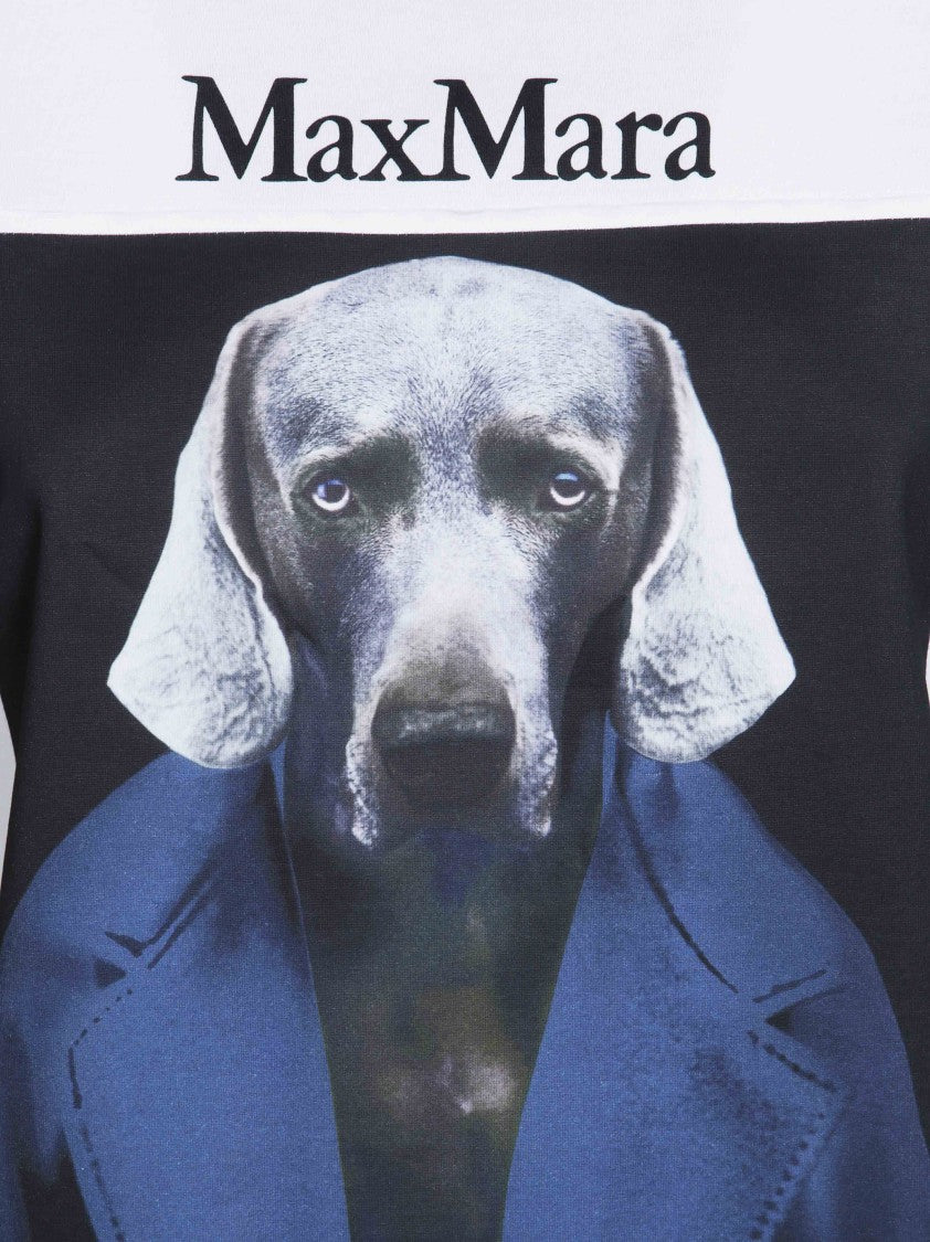 Max Mara Graphic Dog Motif T-Shirt