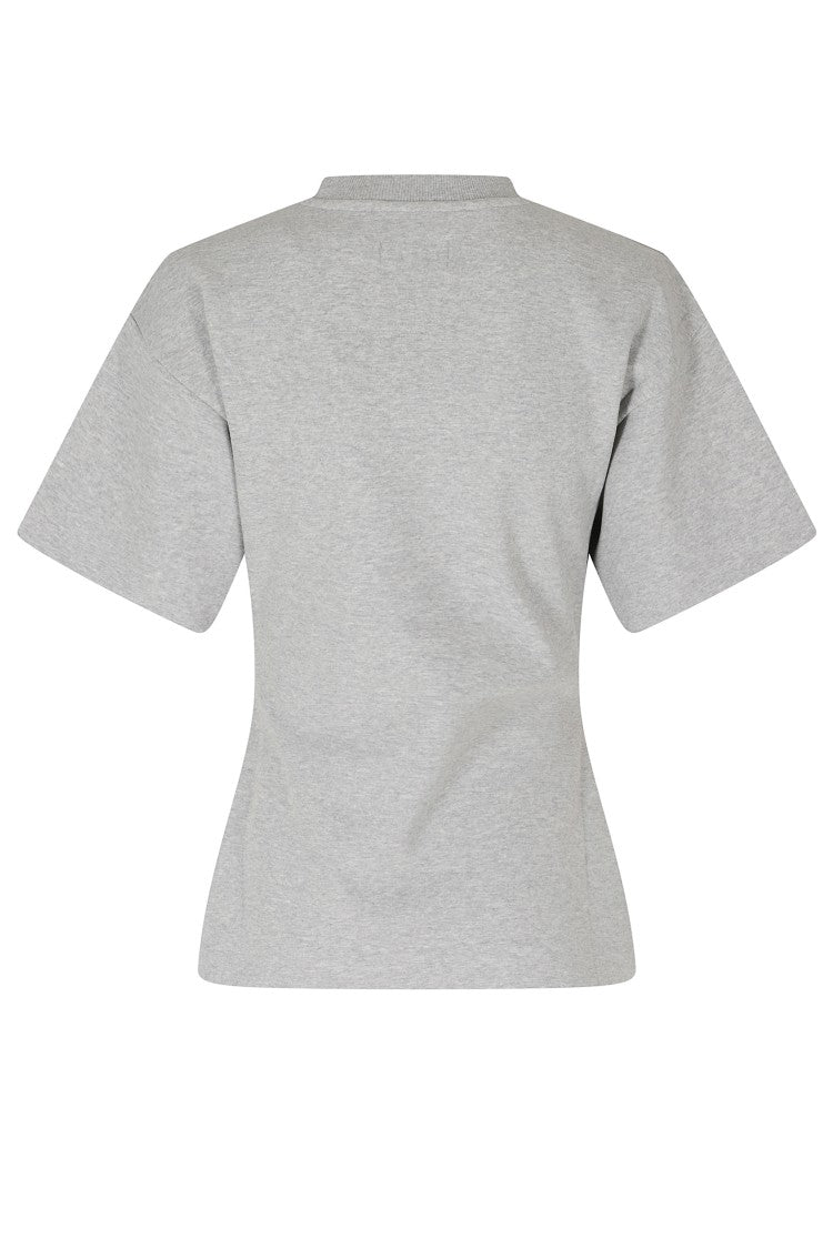 La Piscine Grey Heavy Cotton Sculpted T-Shirt