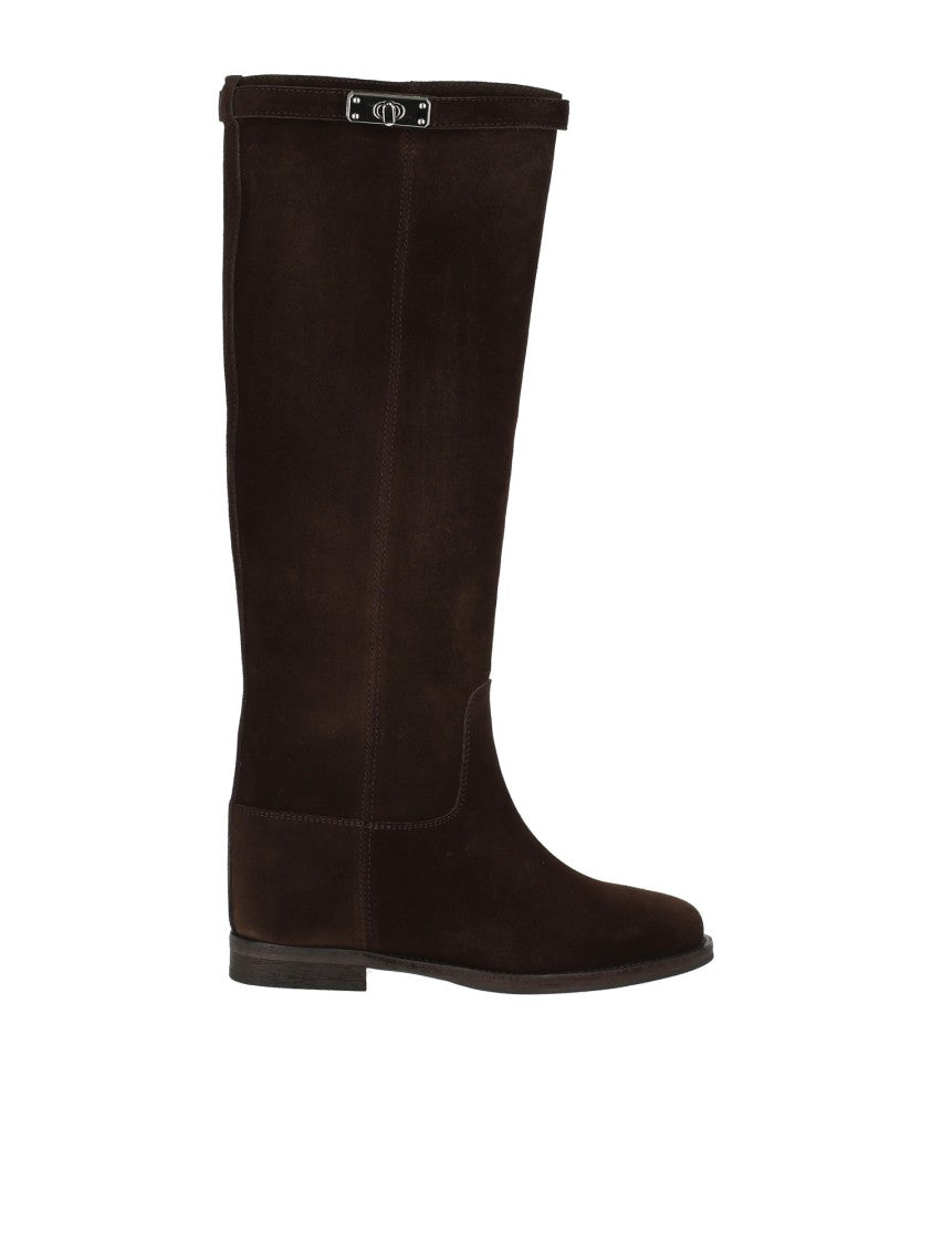 Via Roma 15 Polished Leather Knee-High Boots