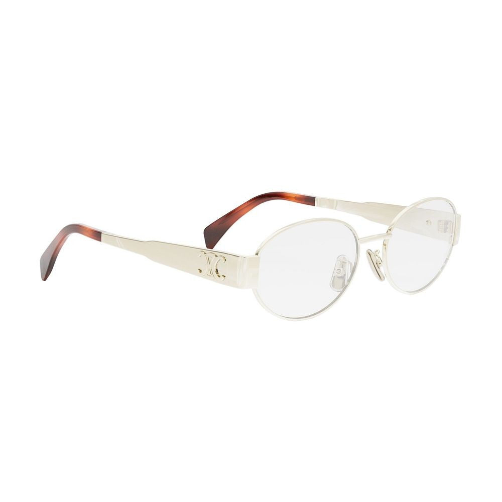 Celine Metal Triomphe Round Oval Metal Triomphe Optical Eyewear
