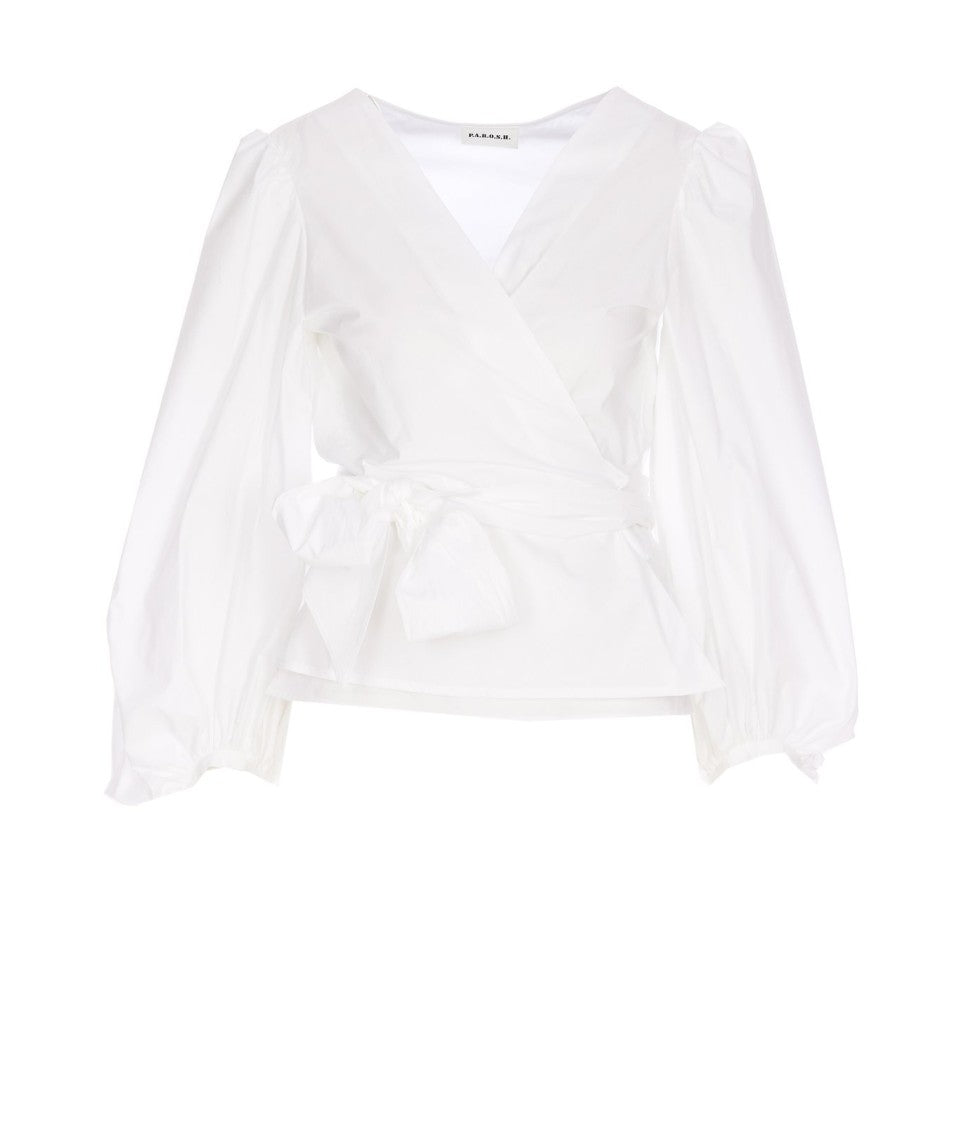 P.A.R.O.S.H. Wrap Design Blouse With Tie Detail