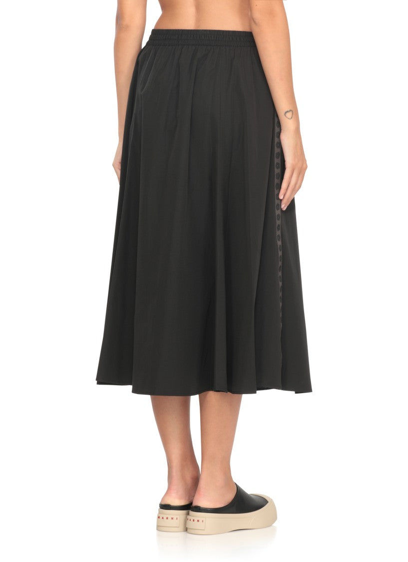 Kenzo Boke Flower 2.0 Skirt With Flared Hem And Bow Detail