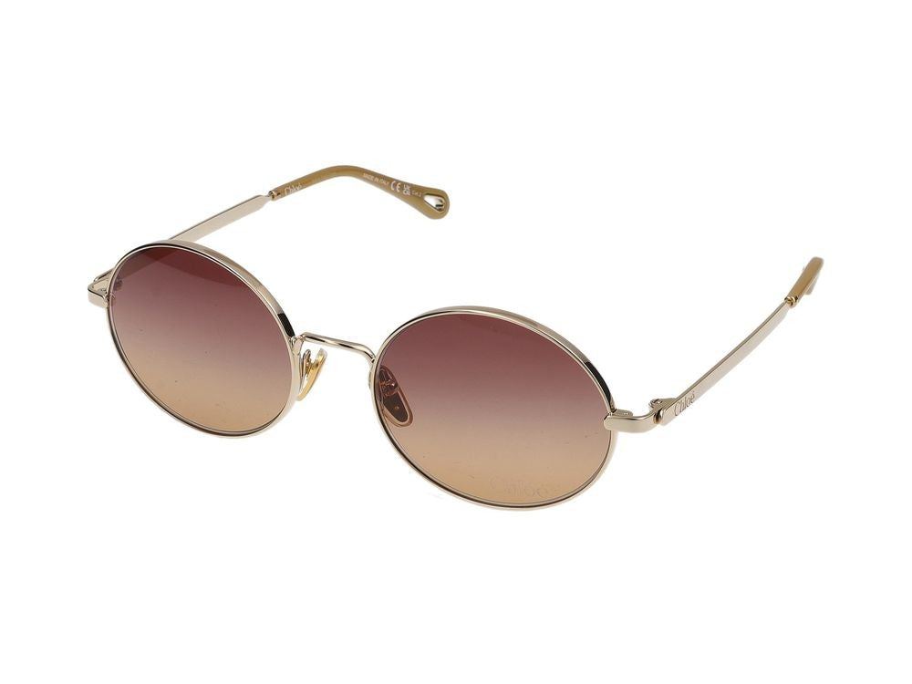 Chloé Gold Ch0326s Metal Round Sunglasses
