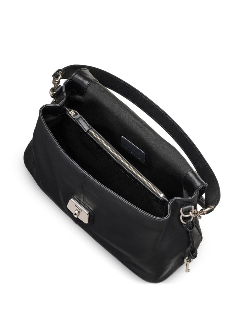 Marc Jacobs Gathered Flap Closure Leather Messenger Bag