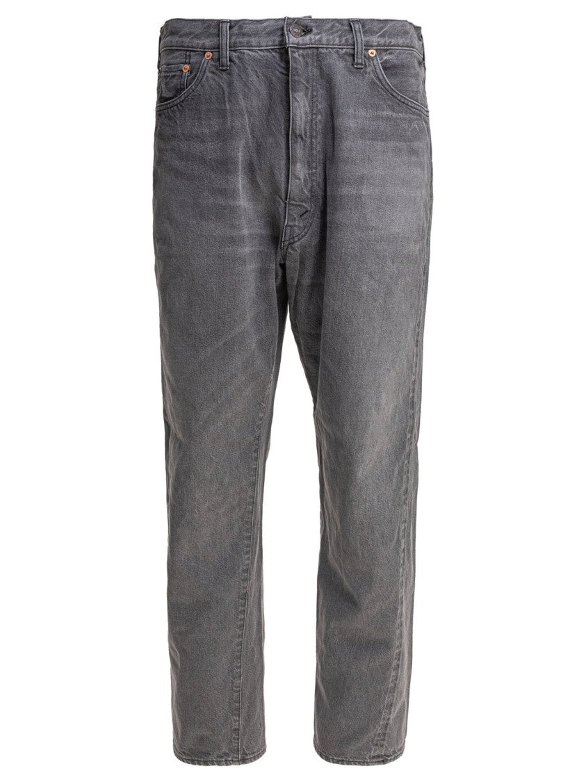 Kaptain Sunshine Straight-Leg Denim Pants With Classic Five-Pocket Design