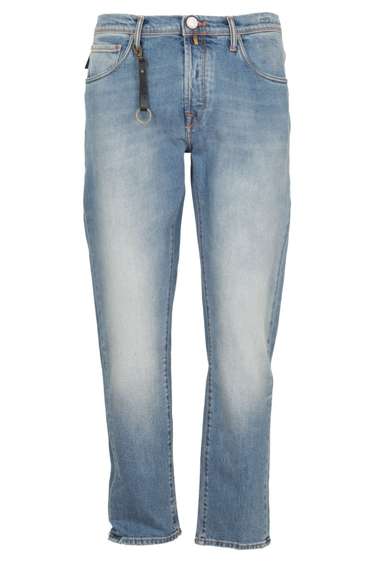 Incotex Blue Division Comfort-Fit Light Blue Cotton Jeans