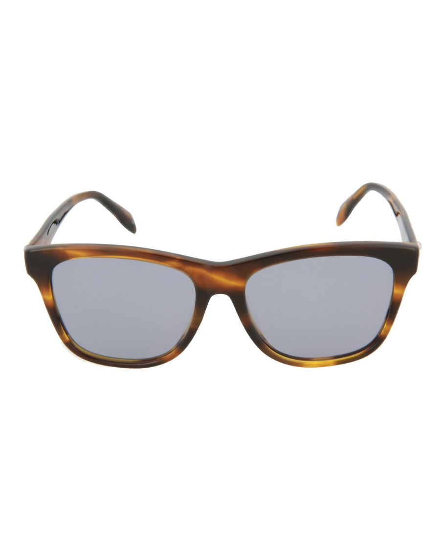 Alexander Mcqueen Acetate Square-Frame Sunglasses With Saddle Nose Bridge