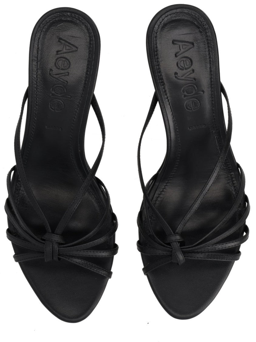 Aeydē Abby Flared Heel Knot Sandals