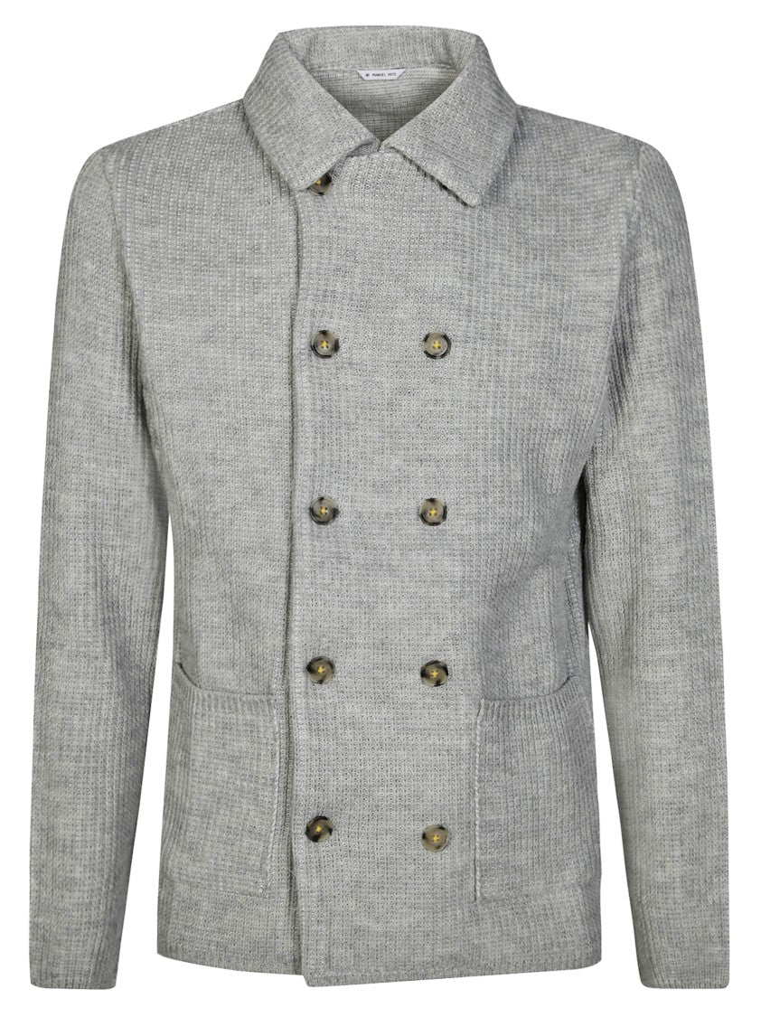 Manuel Ritz Double-Breasted Knit Jacket