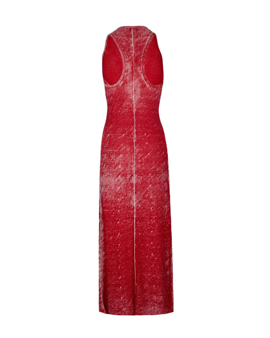 Diesel Maxi Dress With Racerback And Ribbed Texture