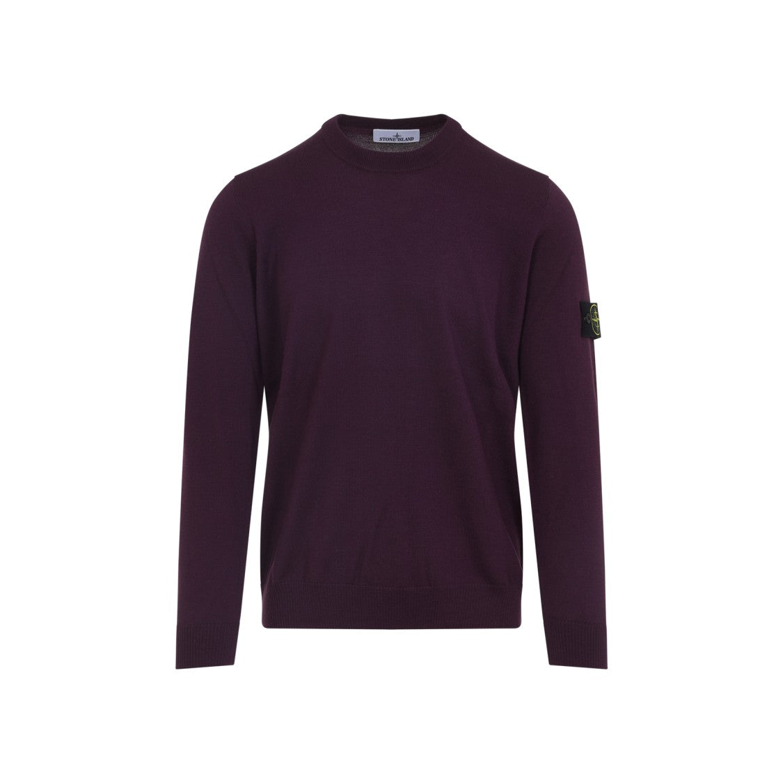 Stone Island Ribbed Neck Virgin Wool Sweater