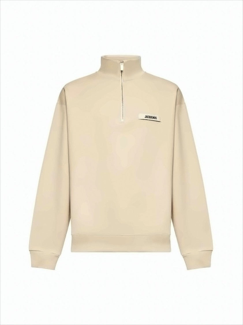 Jacquemus High-Collar Cotton Pullover With Half-Zip Closure