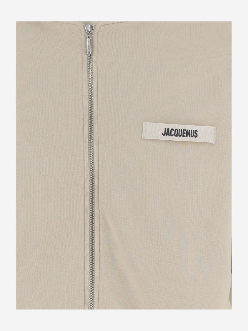 Jacquemus Grosgrain-Trimmed Zippered Hoodie With Logo Detail