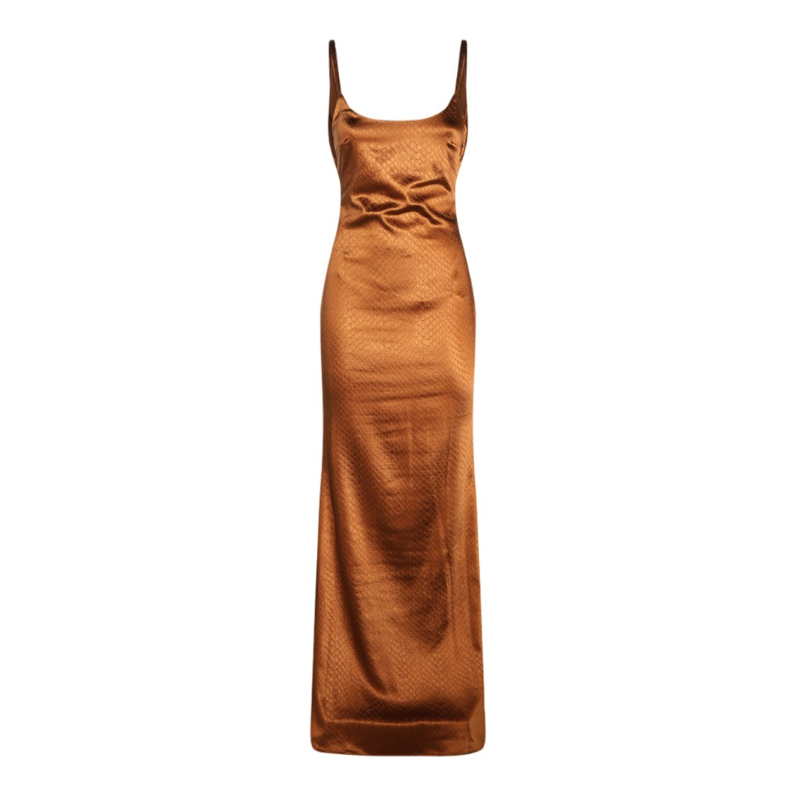Elisabetta Franchi Floor-Length Embossed Bow Dress
