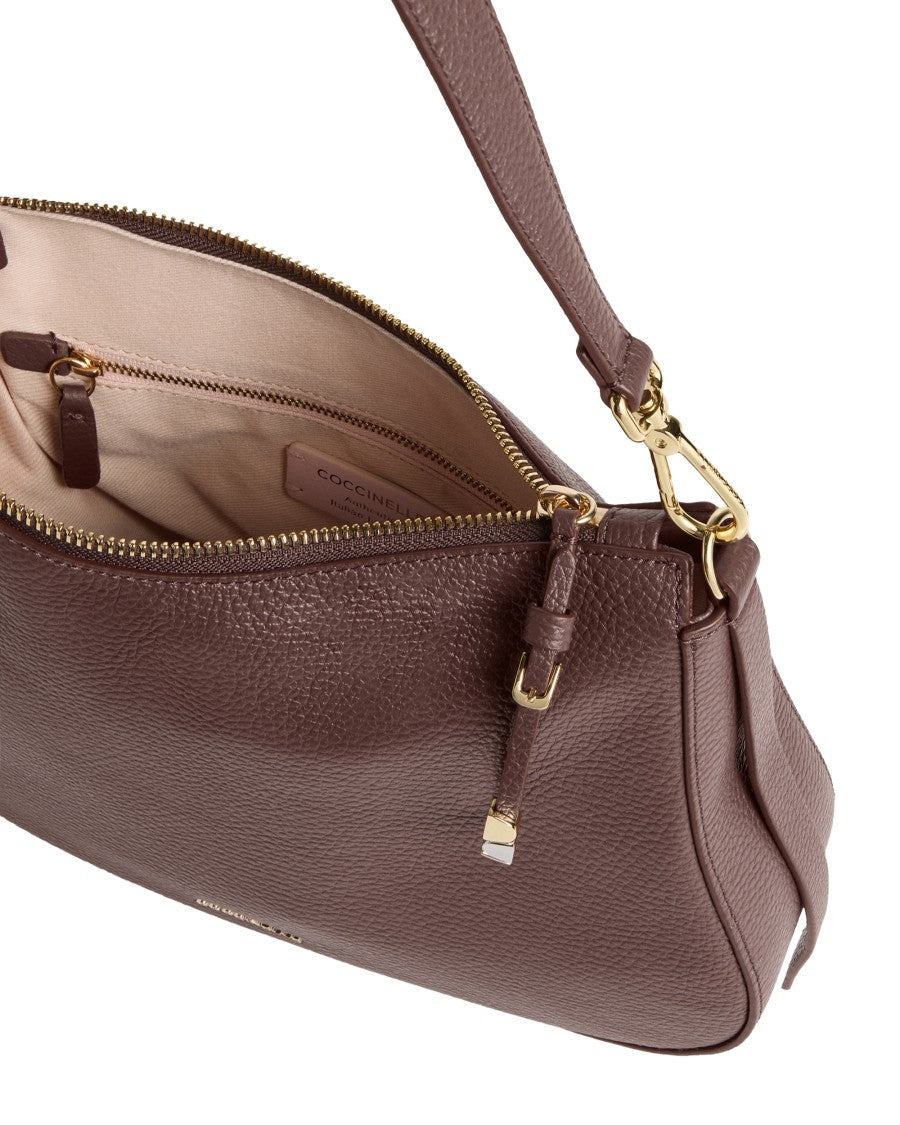 Coccinelle Nory Brown Leather Shoulder Bag