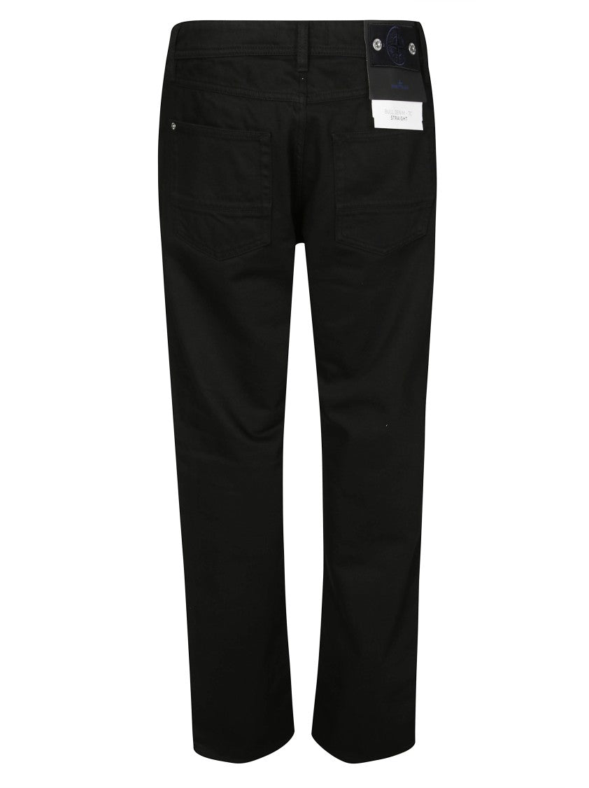 Stone Island Straight-Leg Black Jeans With Classic Five-Pocket Design