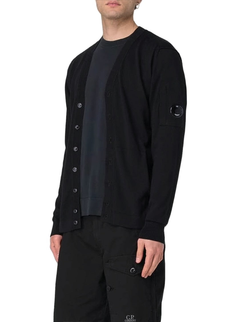 C.P. Company Classic V-Neck Cardigan With Button-Down Front