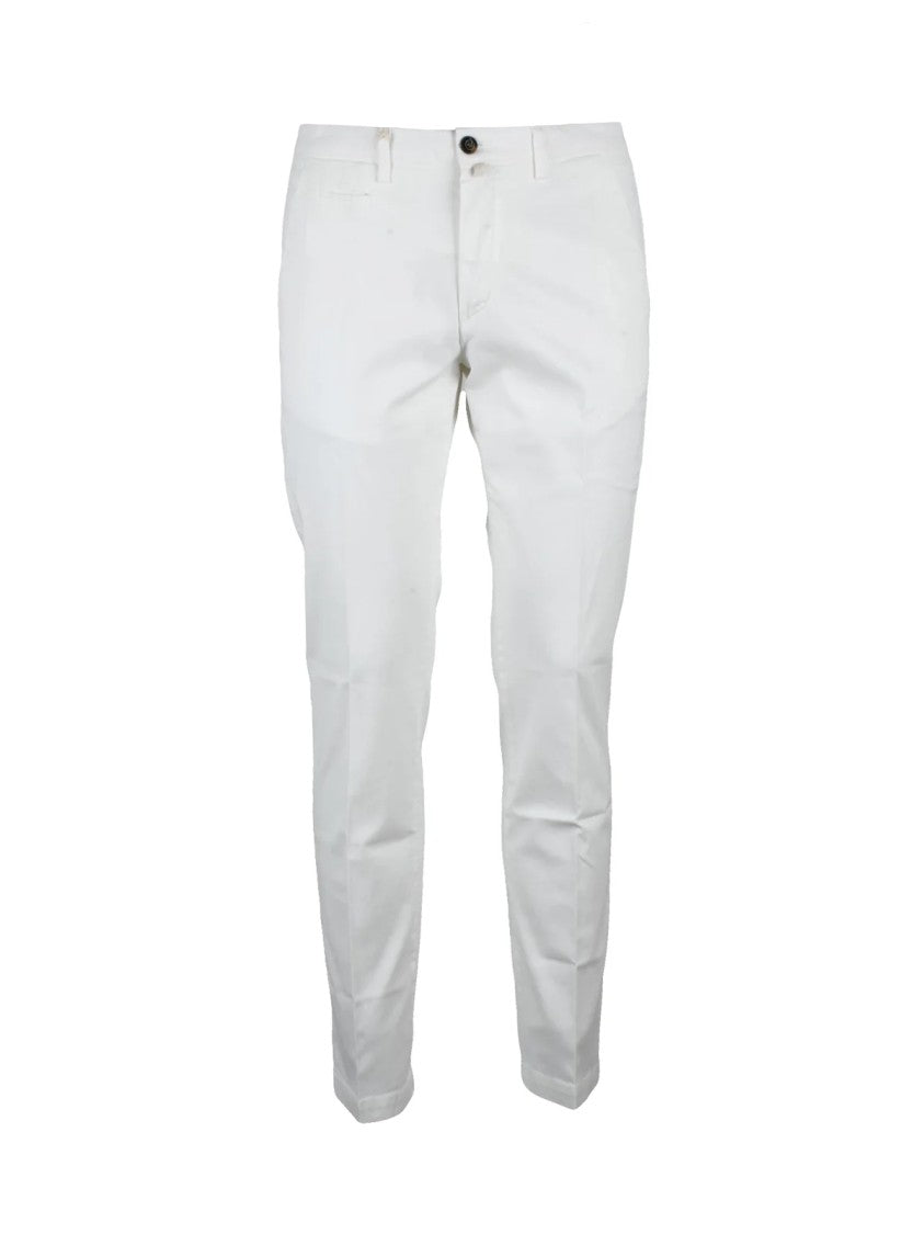 Briglia 1949 Slim-Fit Cotton-Spandex Trousers In Pristine Finish