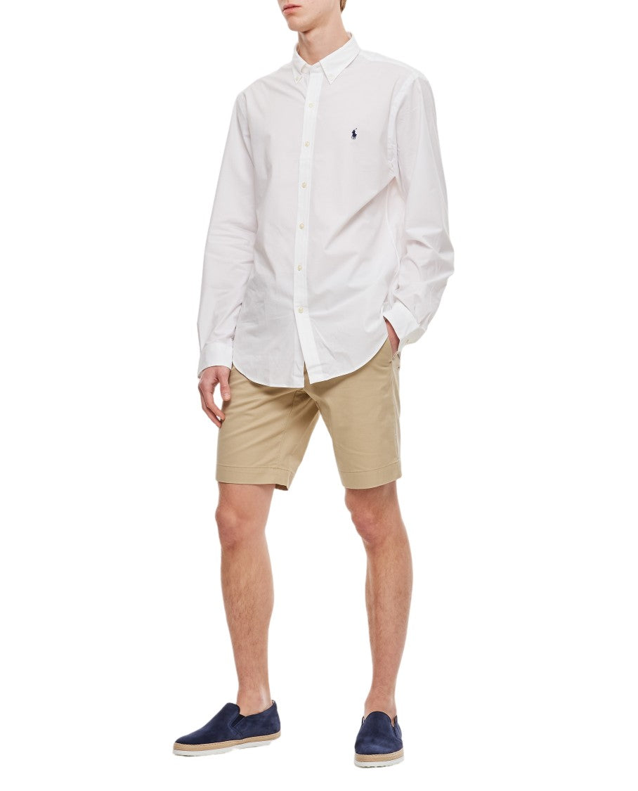 Polo Ralph Lauren White Long Sleeve-Sport Mini Logo Shirt