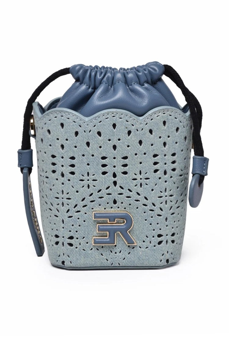 Ermanno Firenze Denim Bucket Terra Jeans Polyester Polyurethane Bag