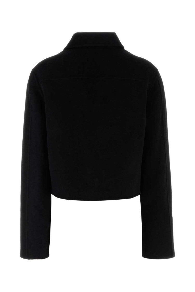 Loulou Studio Black Wool Blend Zhanna Coat