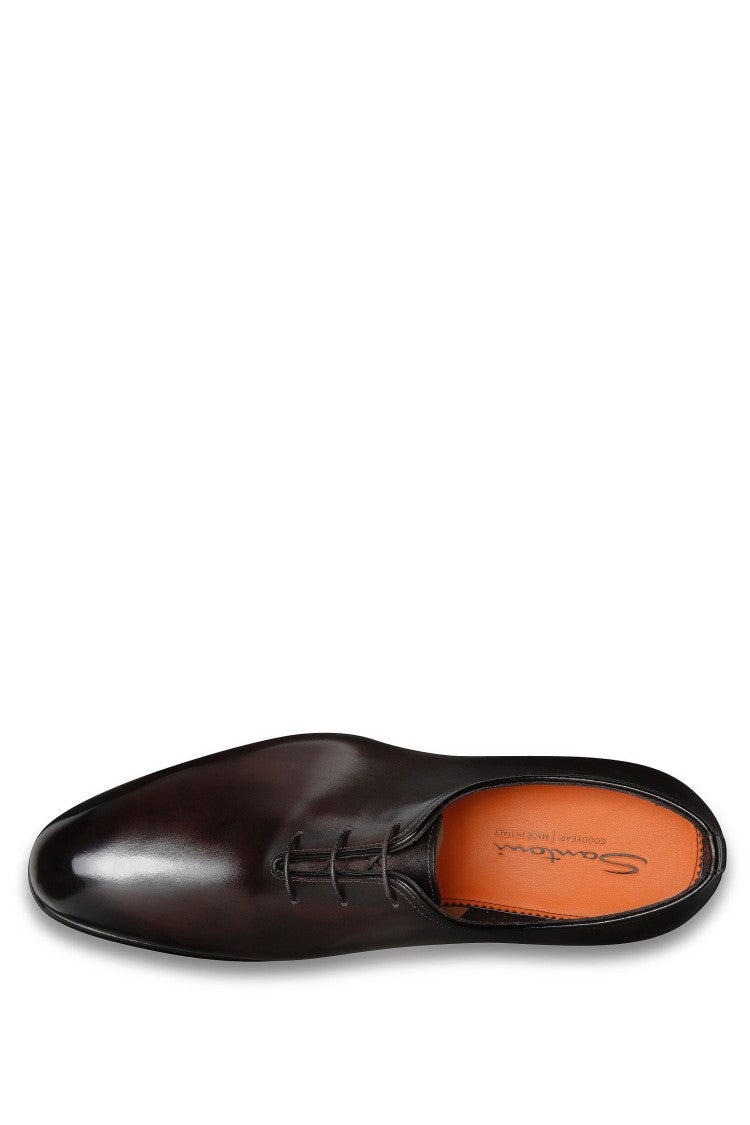 Santoni Antiqued Leather Oxford Shoes