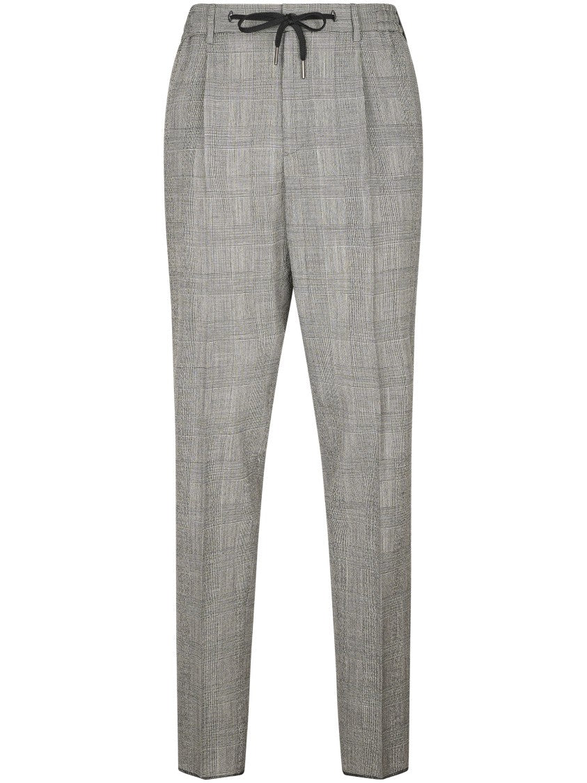 Tagliatore Double-Breasted Blazer With Prince Of Wales Check Pattern