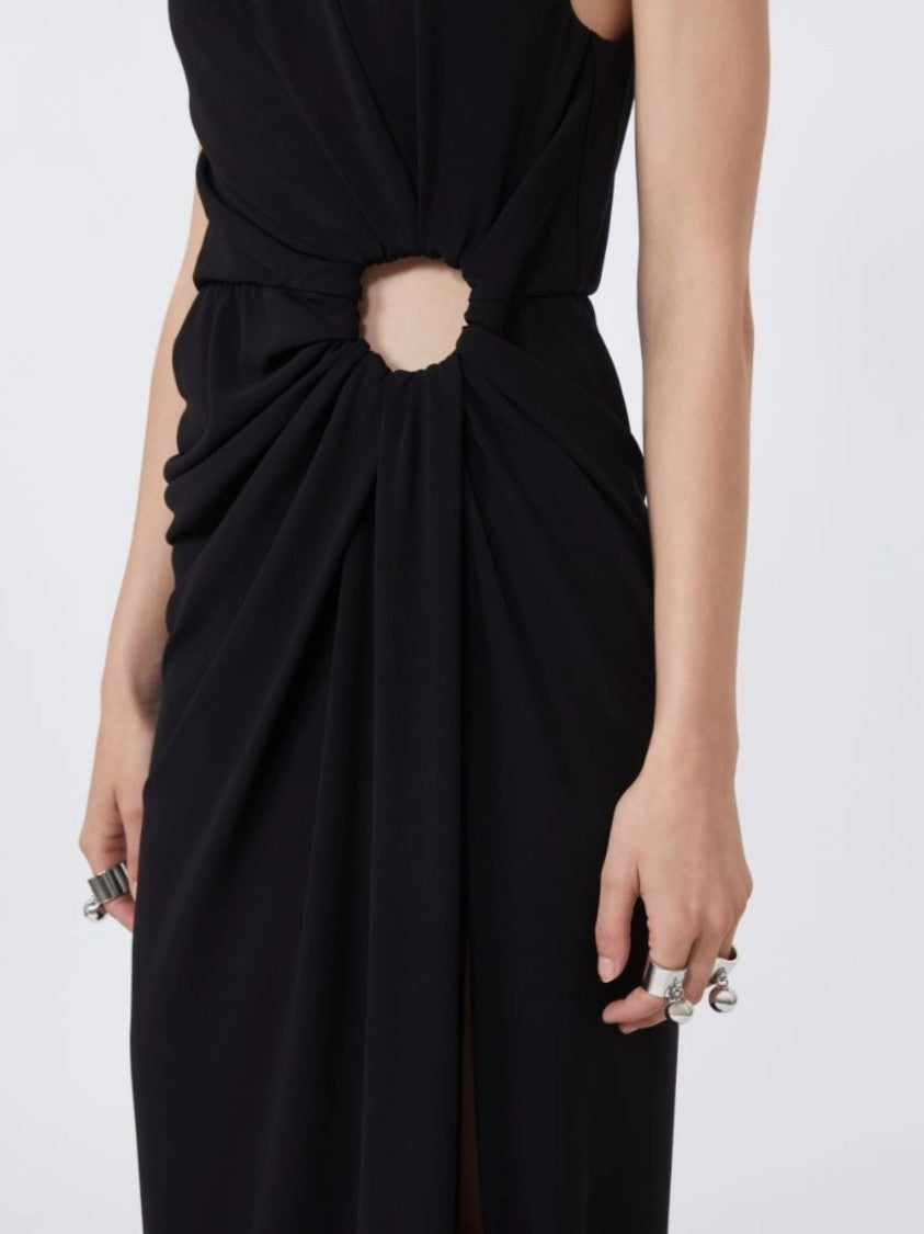 Sportmax Black Waist Draping Dress