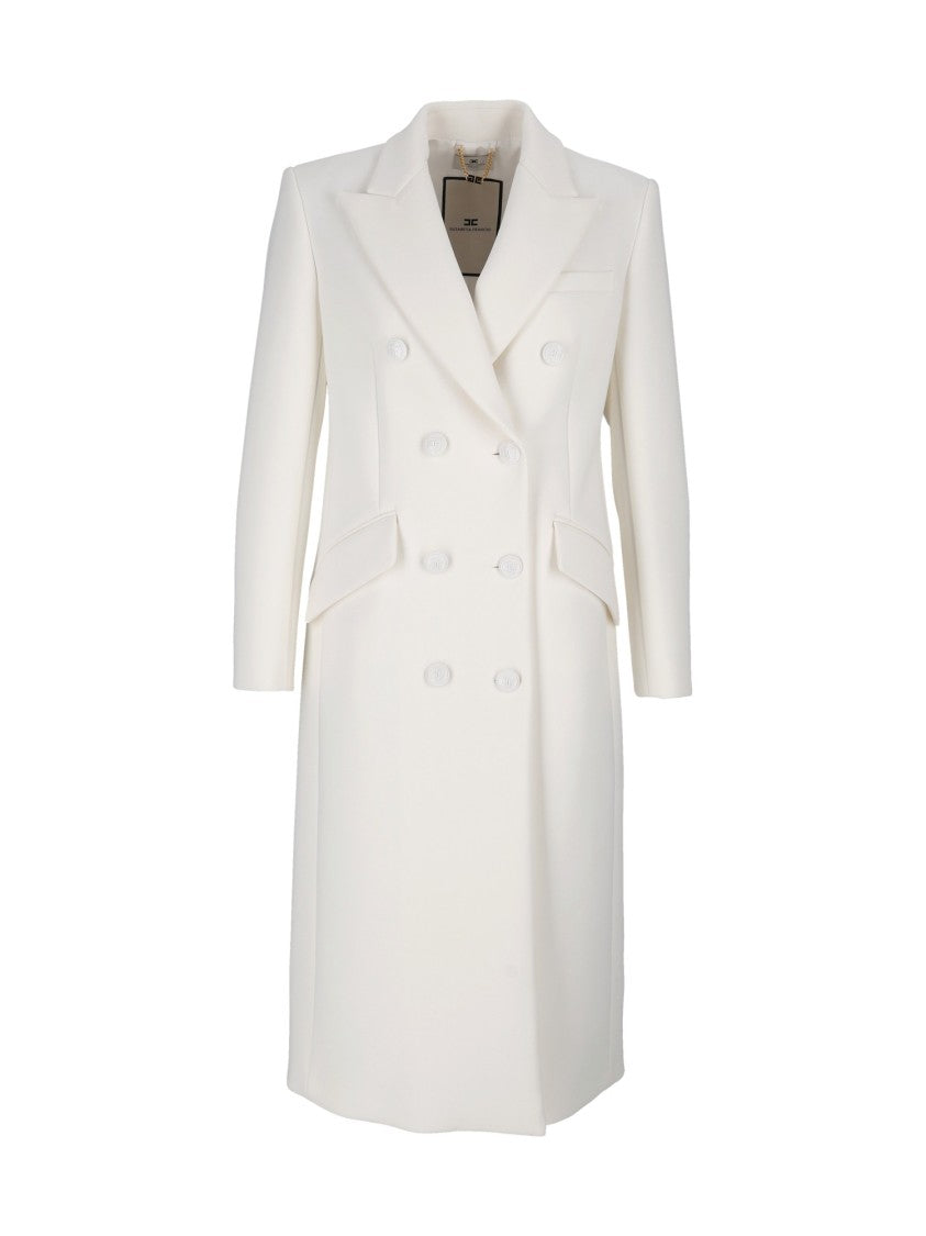 Elisabetta Franchi Double-Breasted Knee-Length Coat