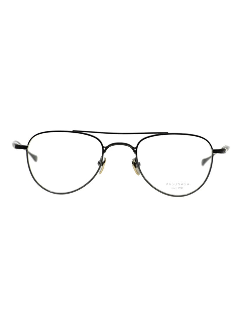 Masunaga Gms/129T Sleek Titanium Oval Eyeglasses