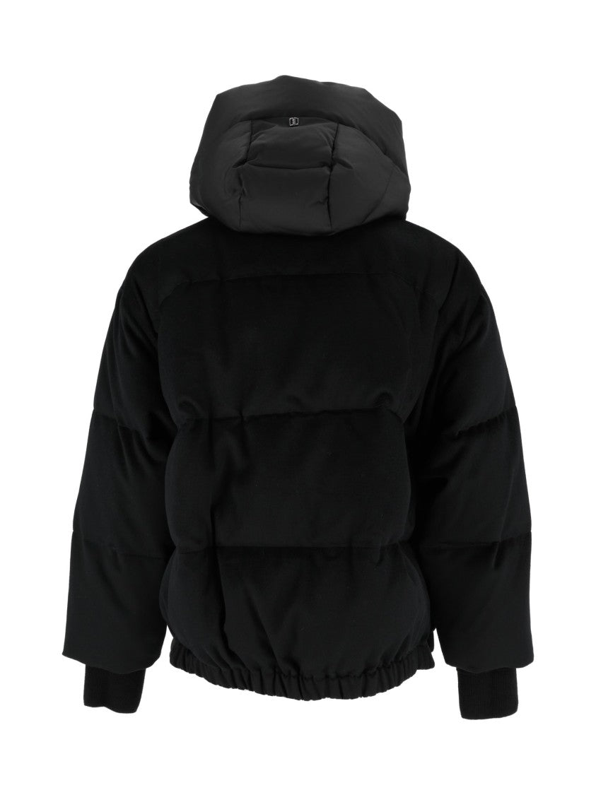 Duno Quilted Puffer Jacket With High Collar And Cropped Silhouette