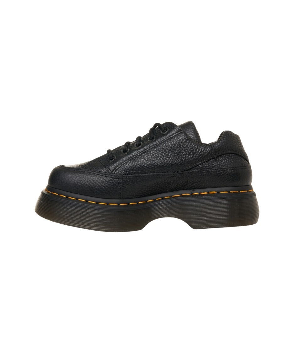 Dr. Martens Pebbled Leather Black Platform Lace-Up Shoes
